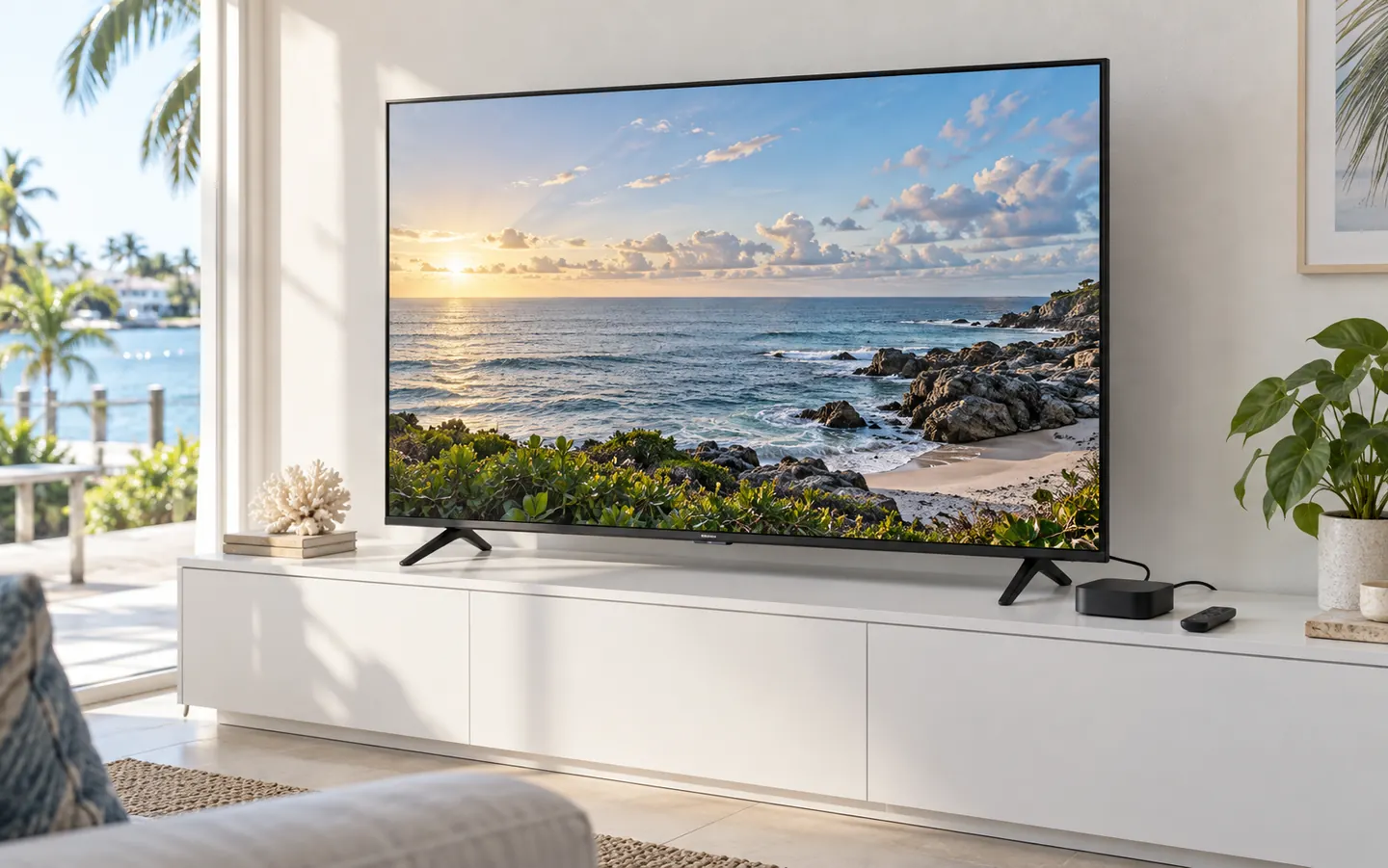 Téléviseur, boîtier de diffusion et télécommande sans marque